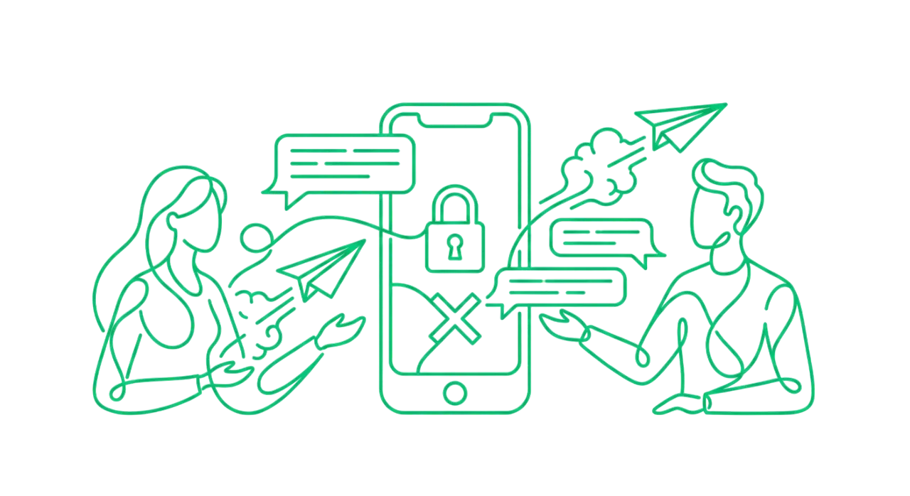 匿名チャットのイラスト